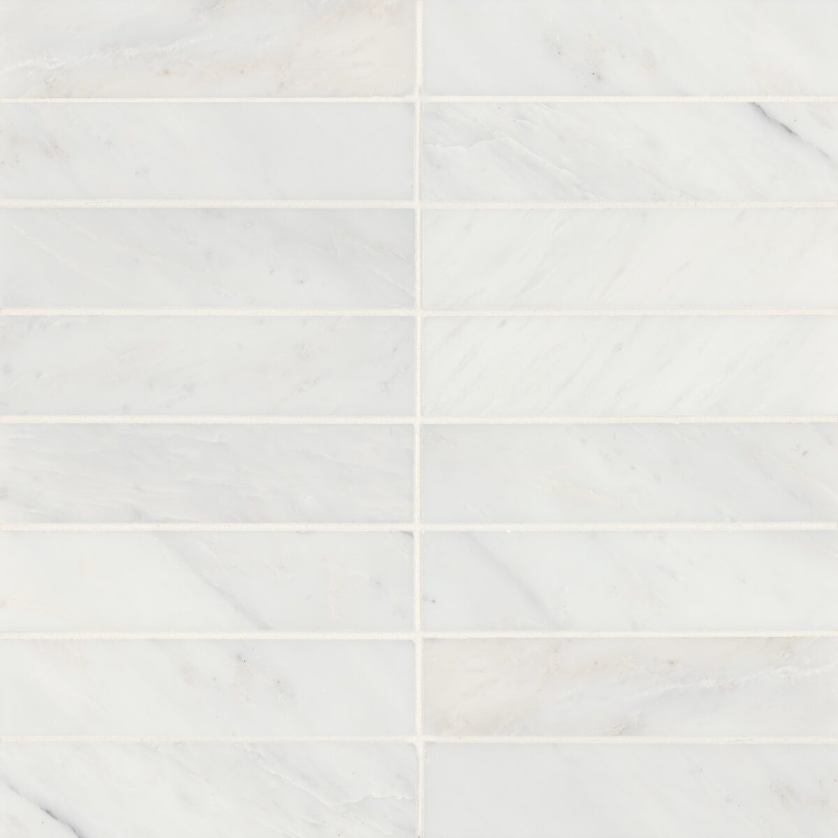 Monet Oriental White 2" x 8" Floor & Wall Tile Honed