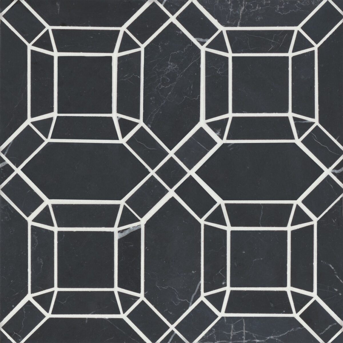 Monet Nero Marquina Mosaic 1 Honed