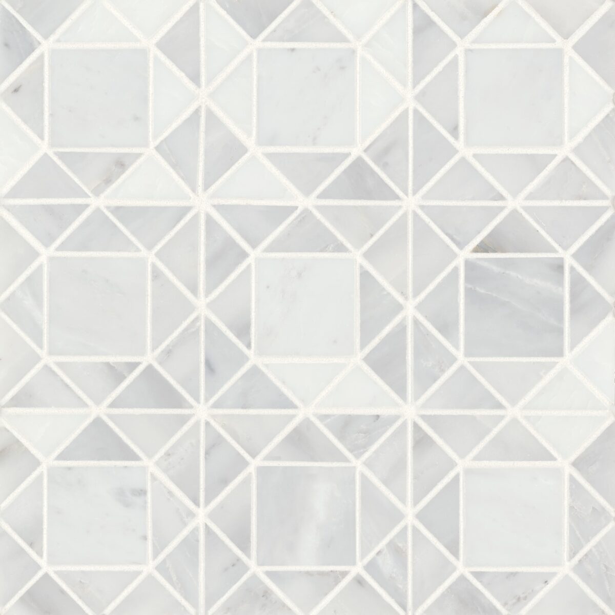Monet Oriental White Mosaic 2 Honed