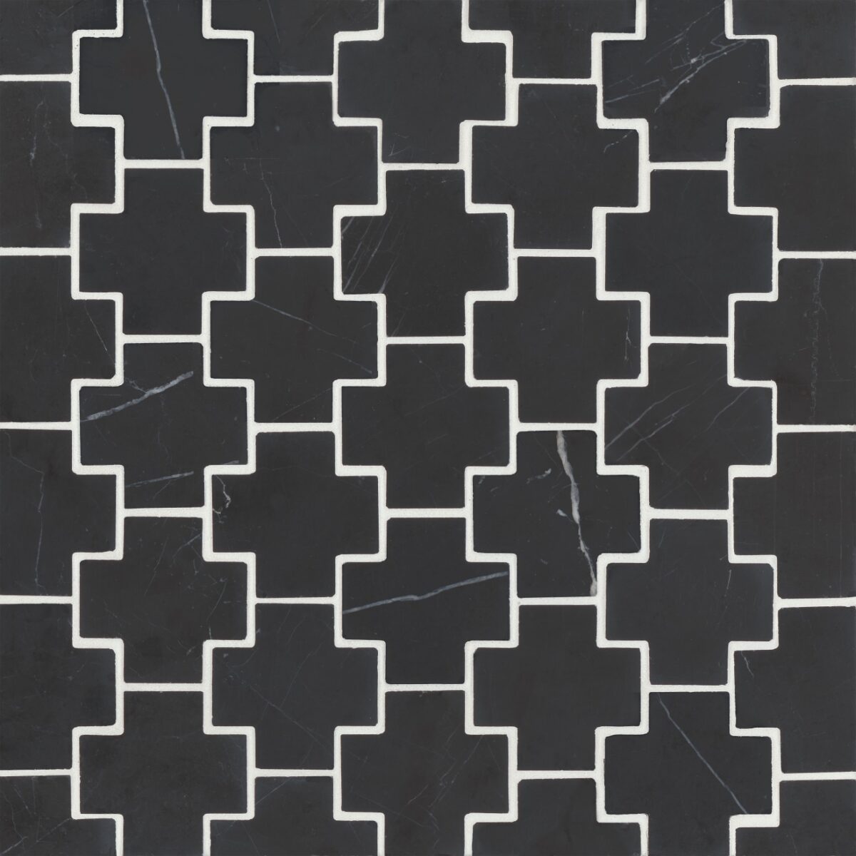 Monet Nero Marquina Mosaic 4 Honed