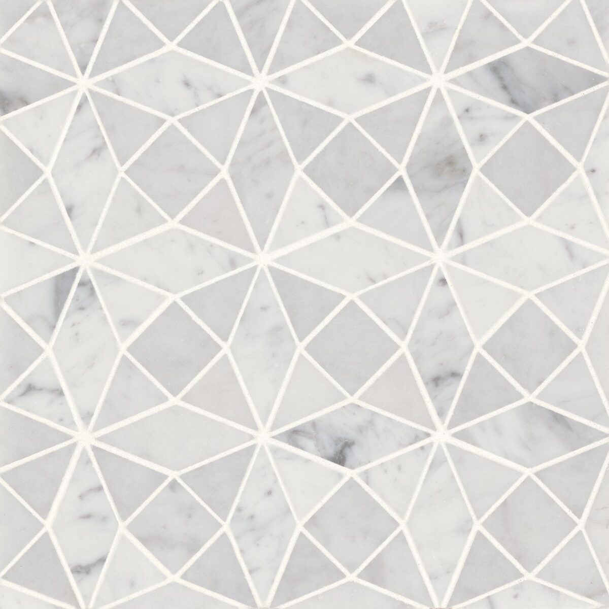 Monet White Carrara Mosaic 5 Honed