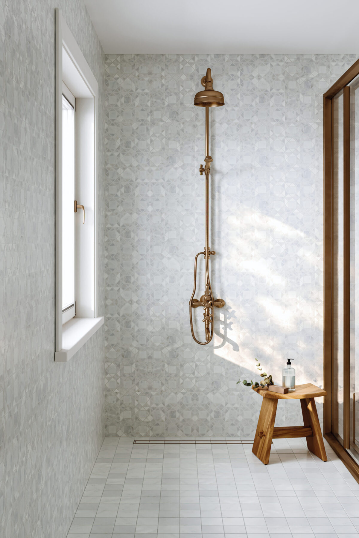 Monet Oriental White Mosaic 2 Honed - Image 2