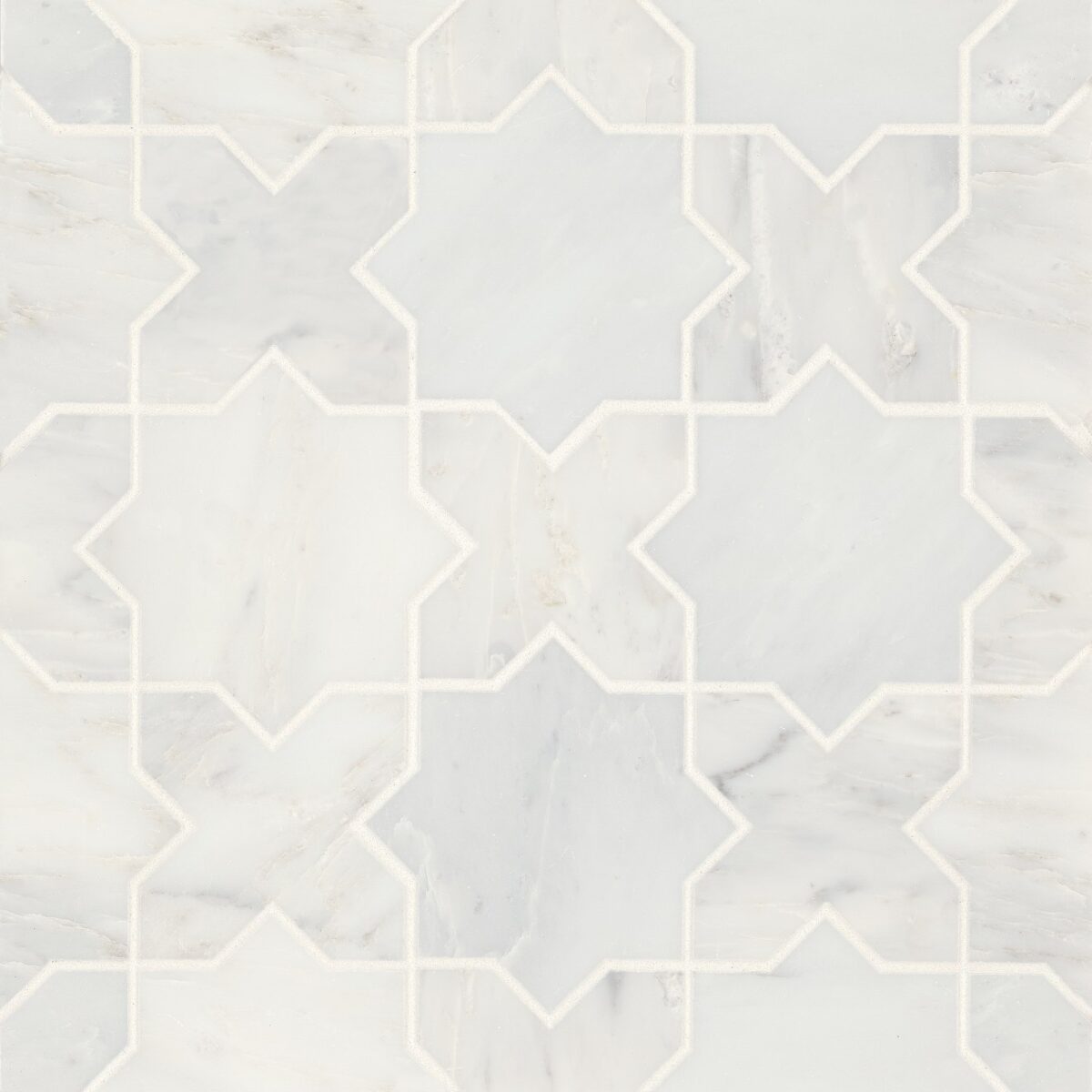 Monet Oriental White Mosaic 6 Honed