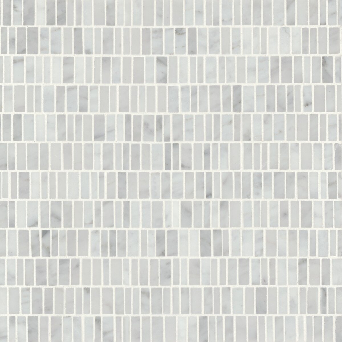 Monet White Carrara Mosaic 7 Honed
