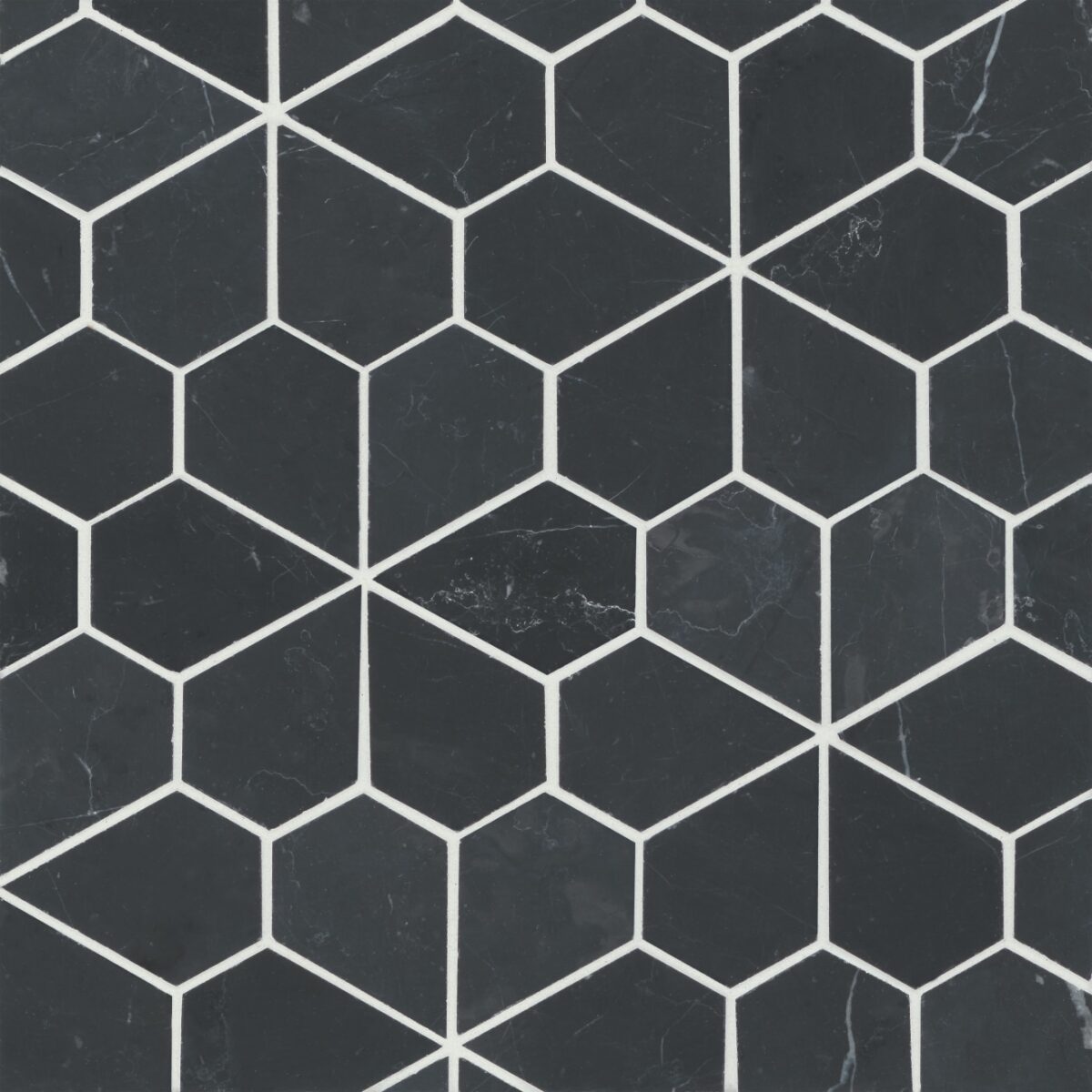 Monet Nero Marquina Mosaic 9 Honed