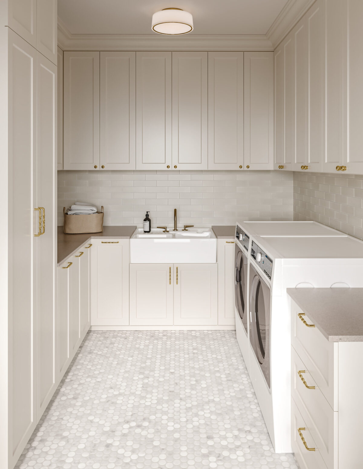 Monet Oriental White Mosaic 10 Honed - Image 2