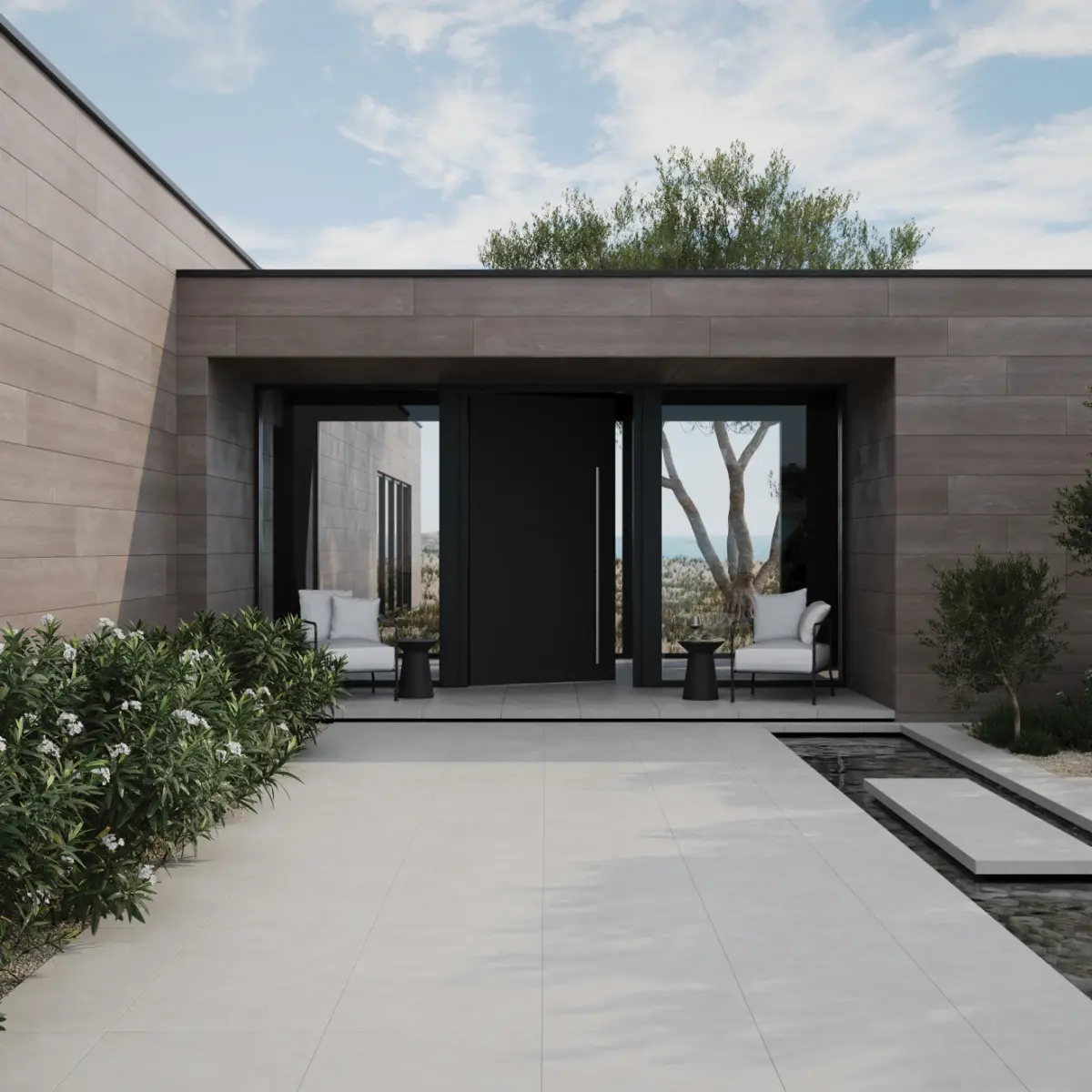 Thaddeus 24" x 48" Matte Porcelain Decorative Tile in Almond - Image 3