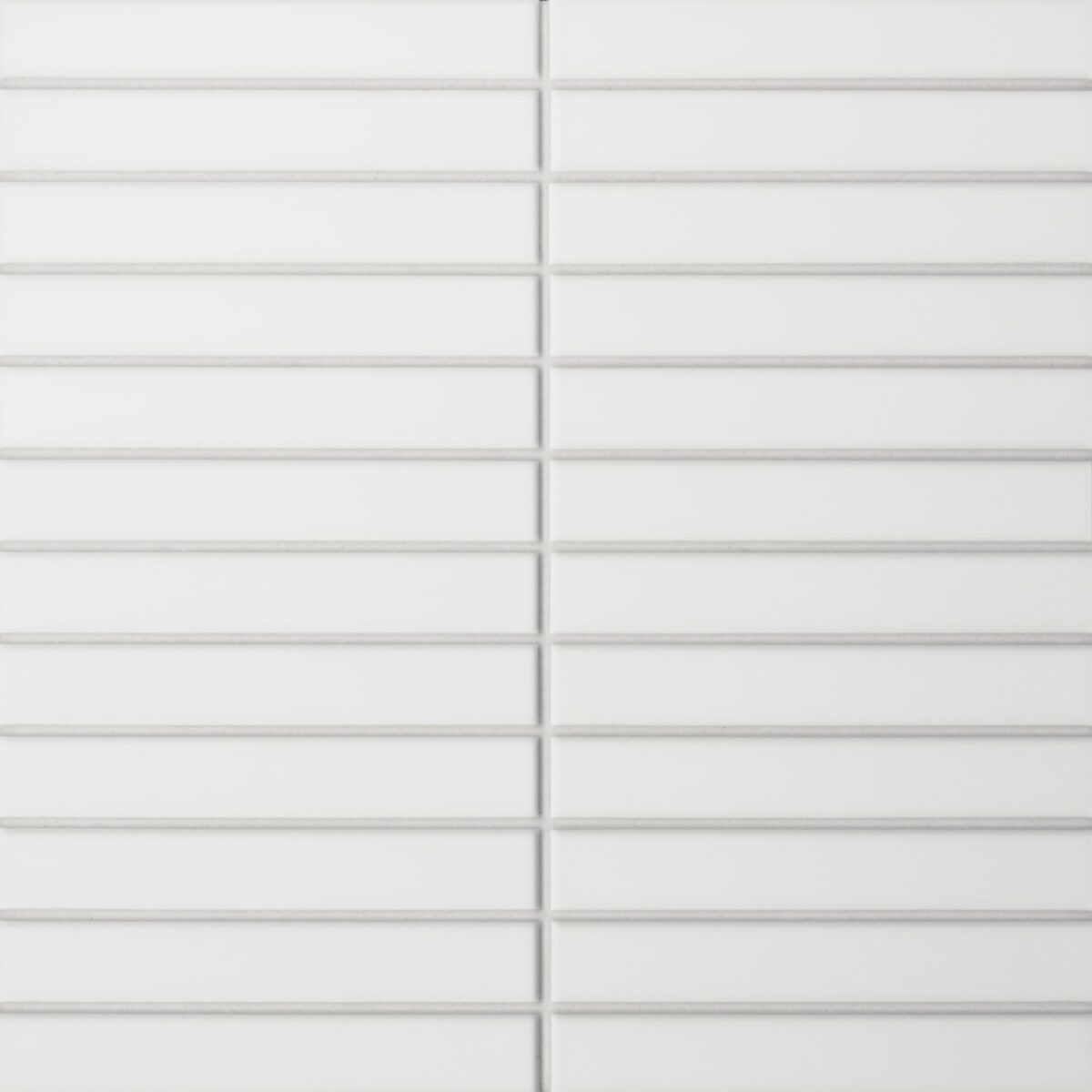 Le Cafe- 1x6 Straight Stack Mosaic White Matte