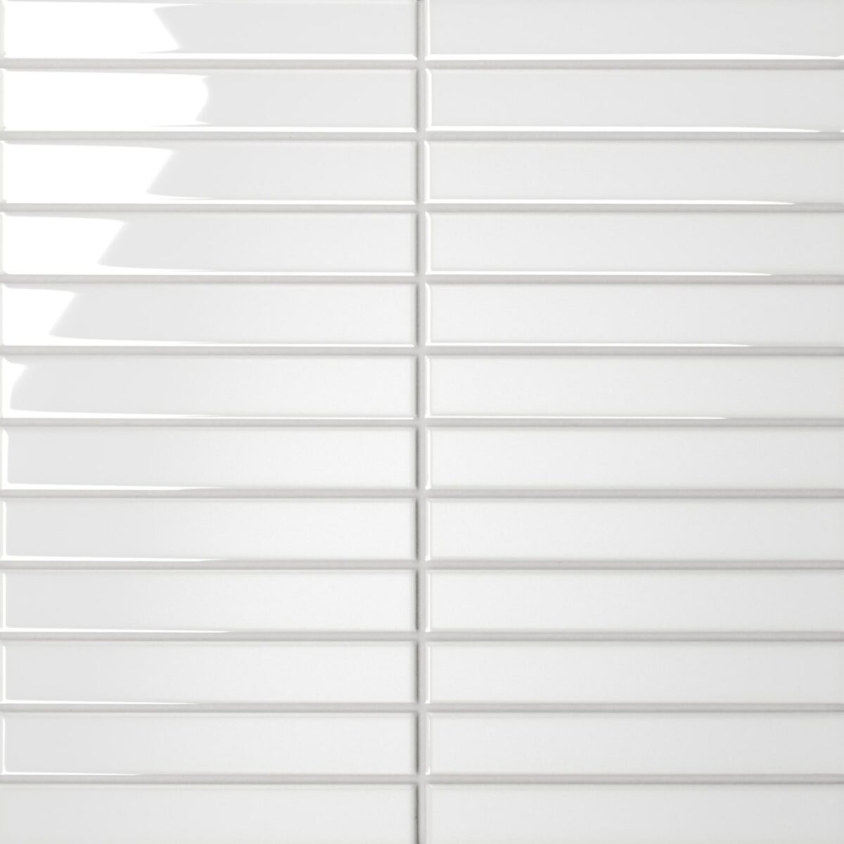 Le Cafe- 1x6 Straight Stack Mosaic White Gloss