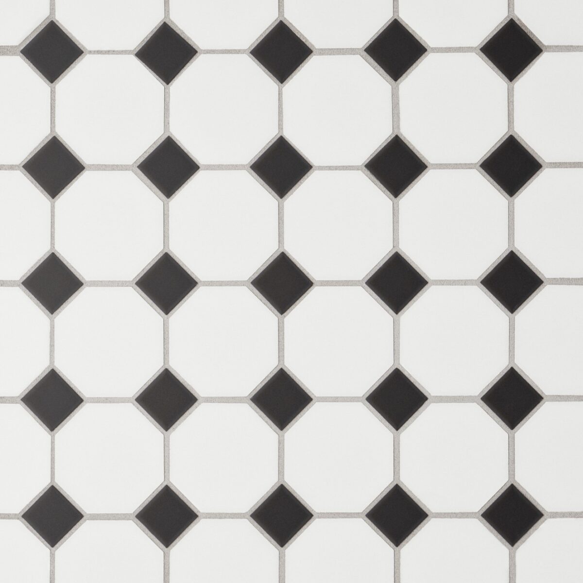 Le Cafe -Octagon Mosaic White/Black Matte