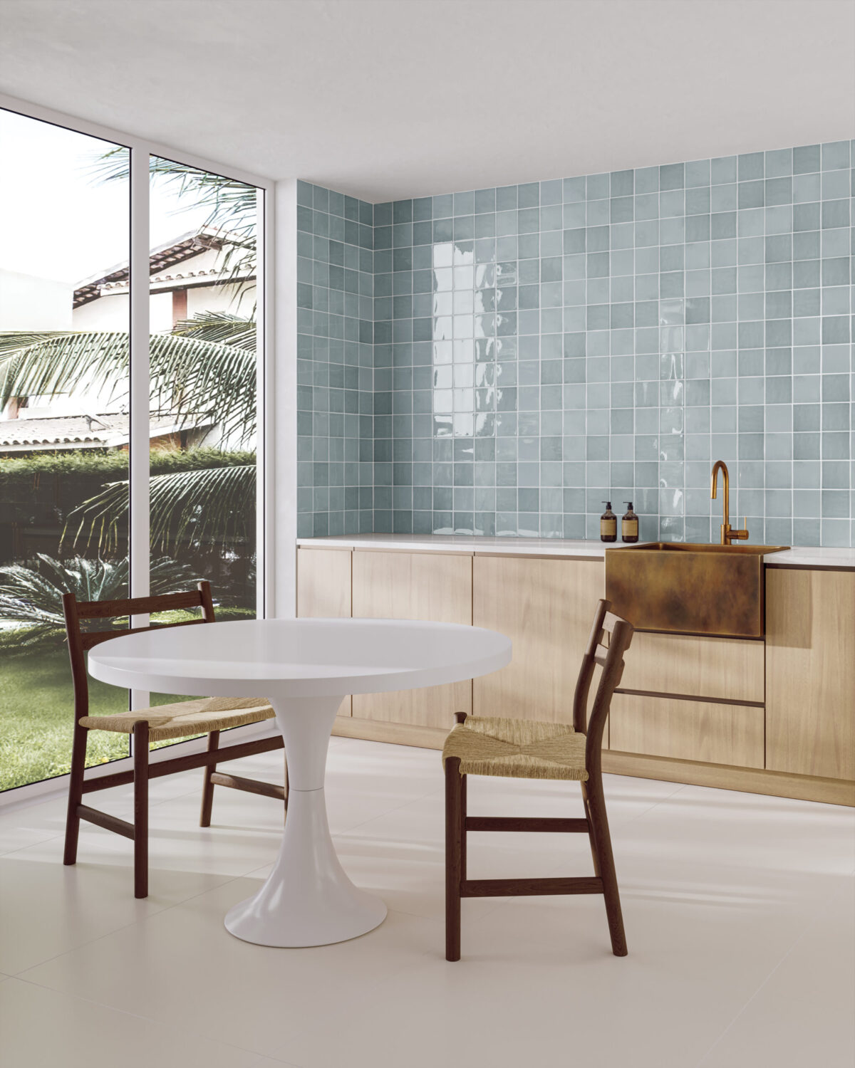 Marin 4x4 Wall Tile Misty Blue - Image 2