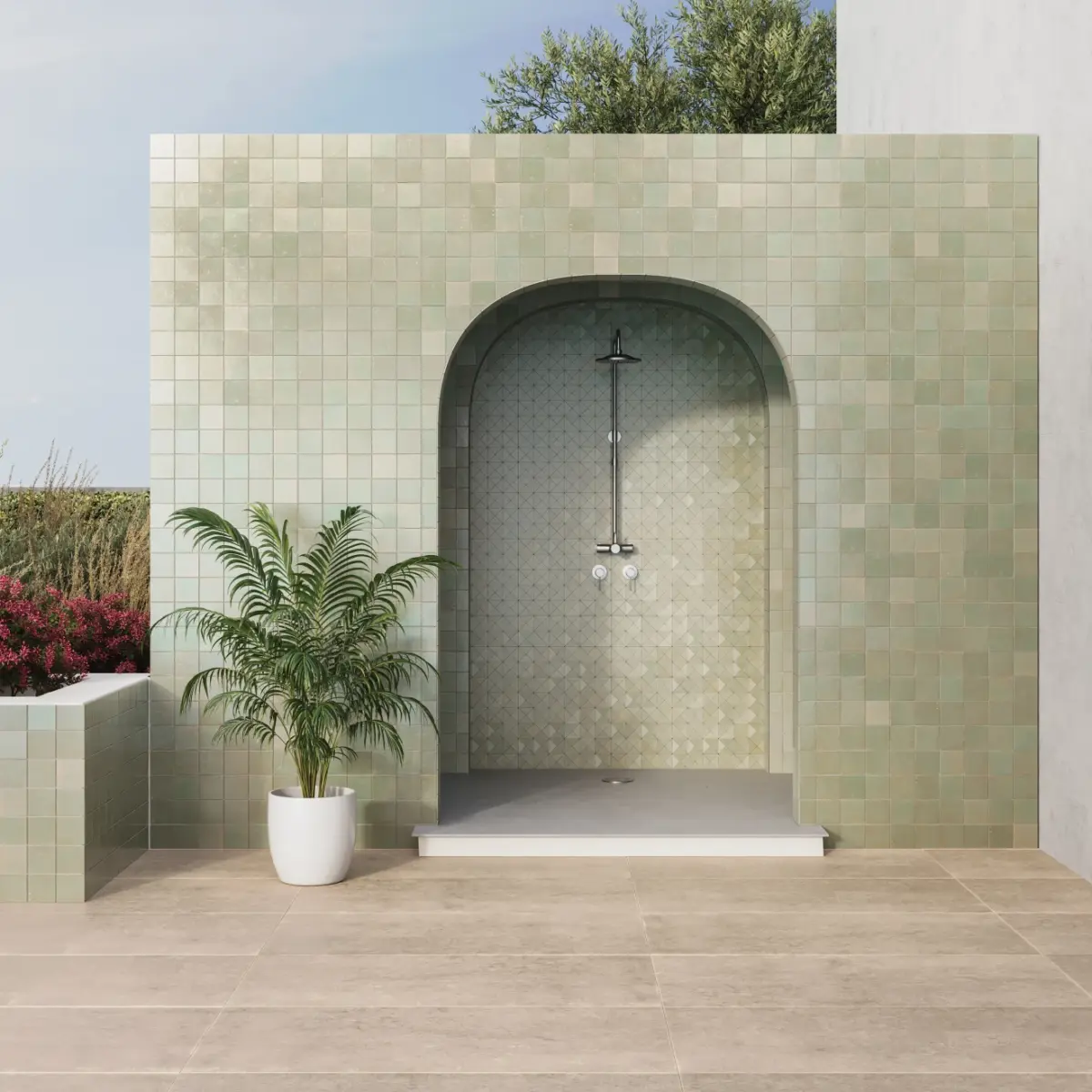 Thaddeus 3" x 24" Matte Porcelain Bullnose Trim in Creme - Image 3