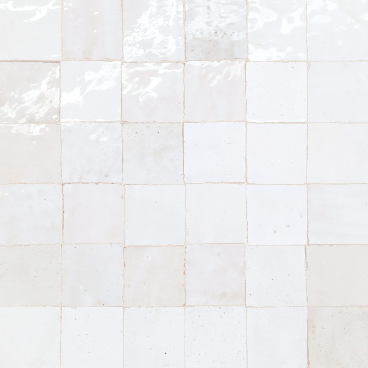 Zagora 2x2 Mosaic Neige Blanc Gloss