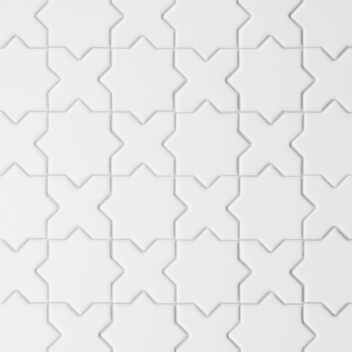 Le Cafe- Cross & Star Mosaic White Matte