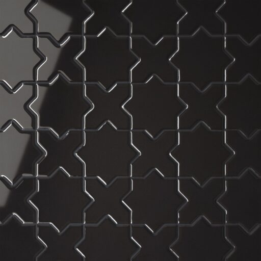 Le Cafe- Cross & Star Mosaic Black Gloss