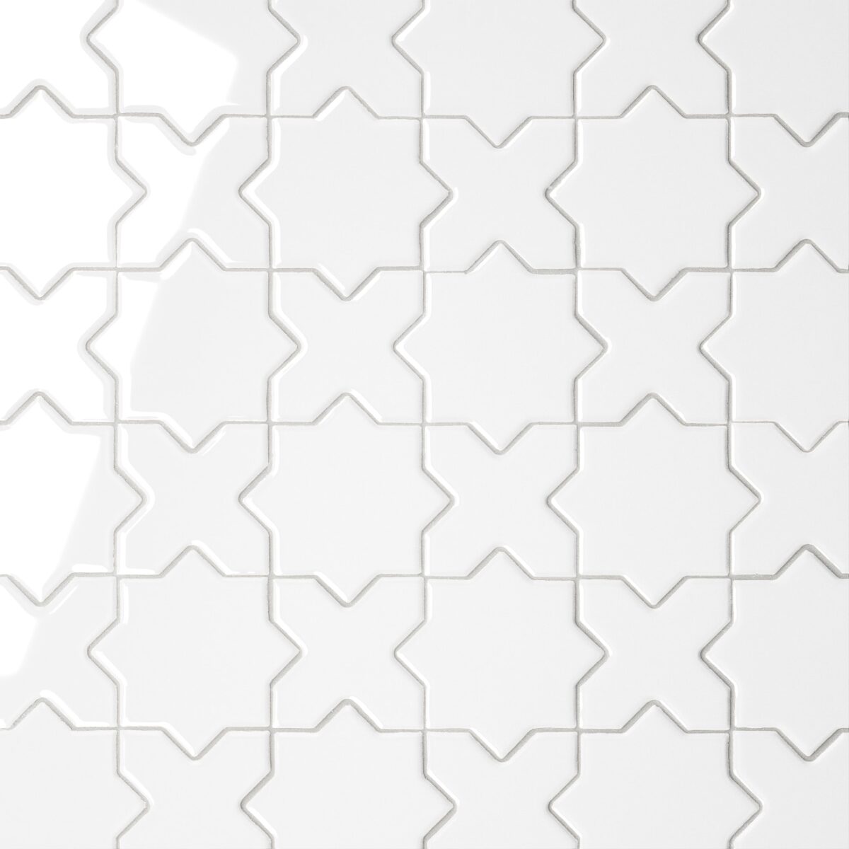 Le Cafe- Cross & Star Mosaic White Gloss