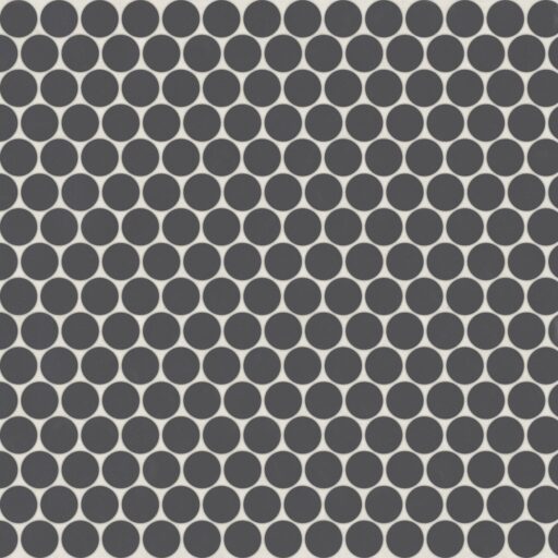 Marin 3/4 inch Penny Mosaic Matte Black Sea
