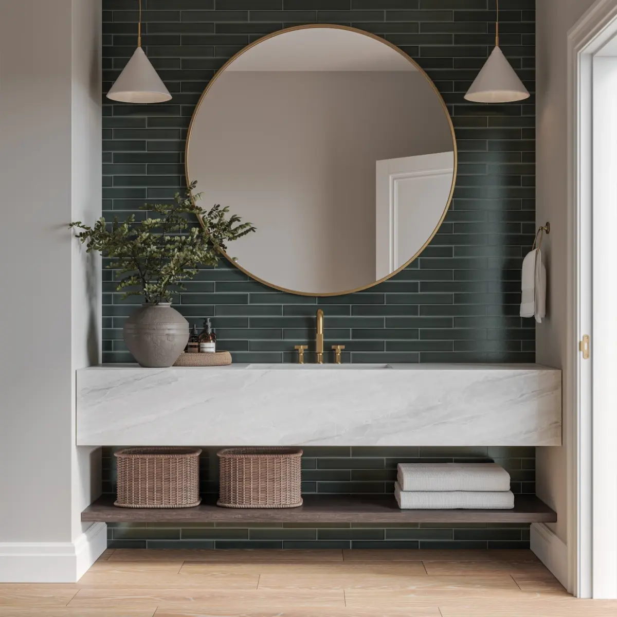 Timberline 10" x 72" Honed Porcelain Wood-Look Field Tile in Ash - Image 2