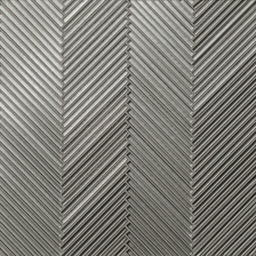Kaikos Skinny Chevron All Glass Mosaic Gray Matte