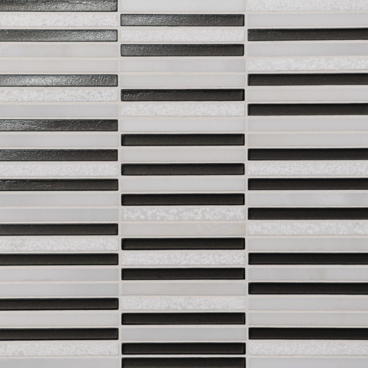 Kaikos 3/8x4 Stacked Gls/Stn Mosaic Brown & Oriental White