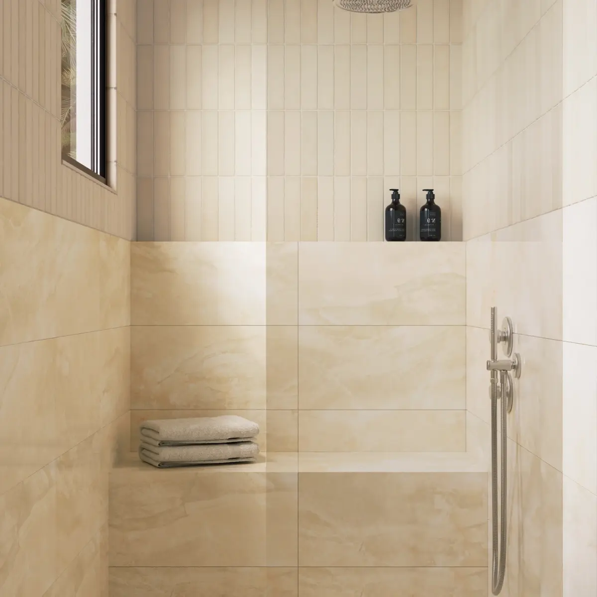 Gemma 24" x 48" Polished Porcelain Field Tile in Beige Onyx - Image 2