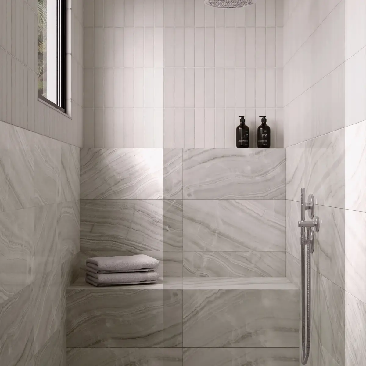 Gemma 24" x 48" Honed Porcelain Field Tile in Bianca - Image 2
