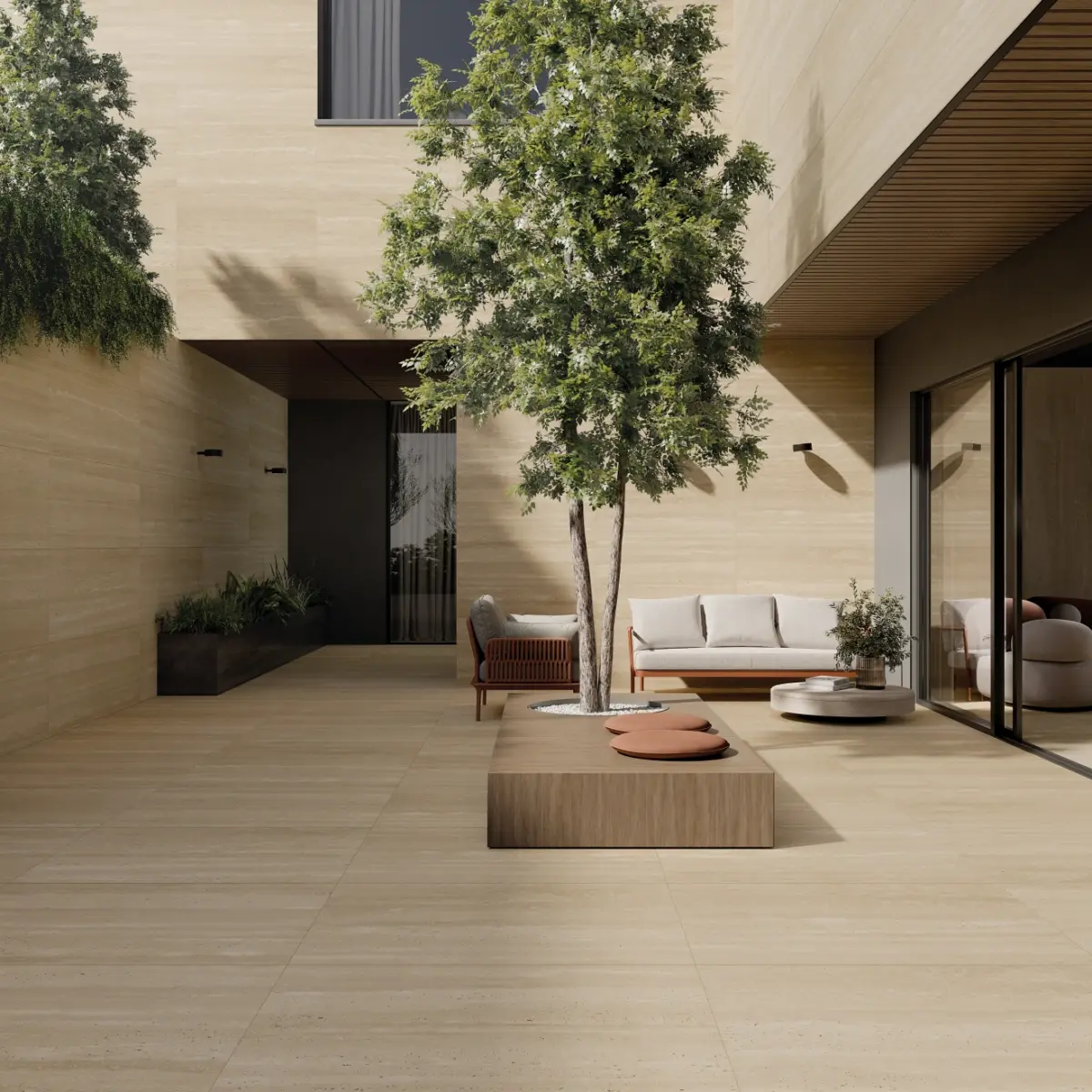 Sensi Roma 24" x 48" Matte Porcelain R11 Field Tile in Ivory - Image 3