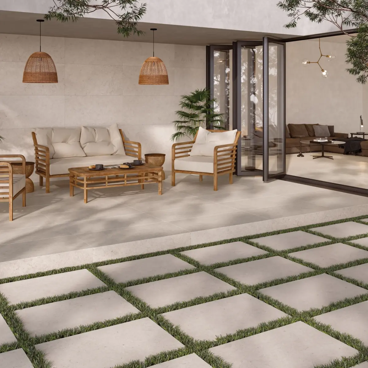Poetry Stone 24" x 36" Matte Porcelain Paver in Grey - Image 2