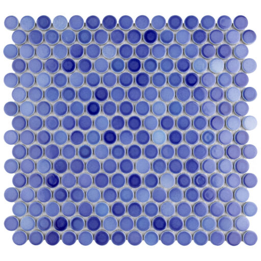 Hudson Penny Round Niagara 12 in. x 12-5/8 in. Porcelain Mosaic Tile