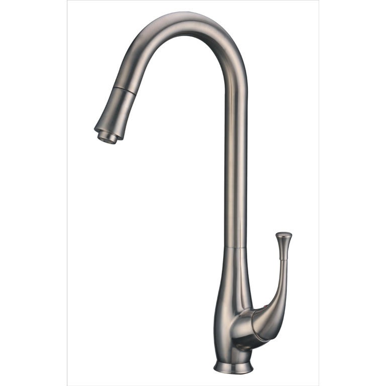 Dawn® Single-lever pull-out spray kitchen faucet, Brushed Nickel