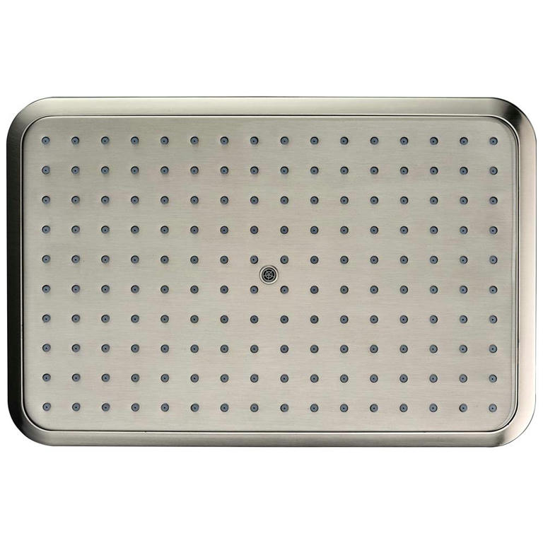 Dawn® Single Function Rectangle Rain Showerhead, Brushed Nickel
