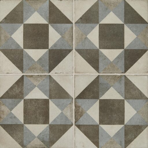 8" x 8" Quartetto Cool Figura Floor Tile Deco Square Matte