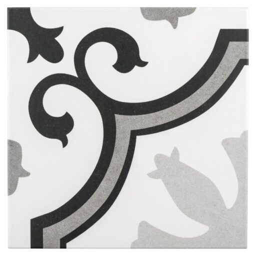 Lacour Grey 9-3/4" x 9-3/4" Porc F/W Tile