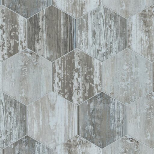 Suomi Hex Grey 8-5/8" x 9-7/8" Porcelain F/W Tile