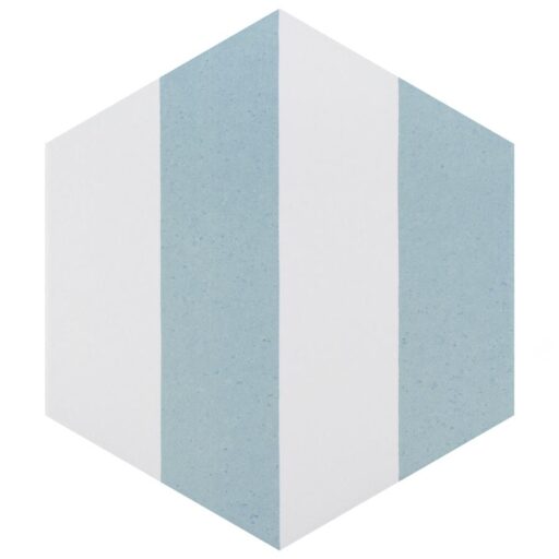 Porto Capri Hex Aqua 8-5/8"x9-7/8" Porcelain F/W Tile