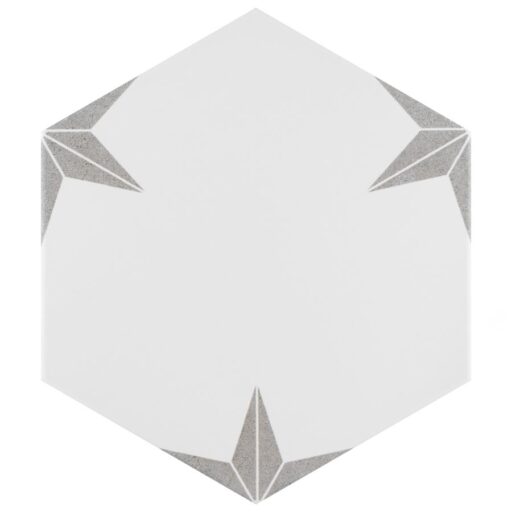 Stella Hex Silver 8-5/8"x9-7/8" Porcelain F/W Tile