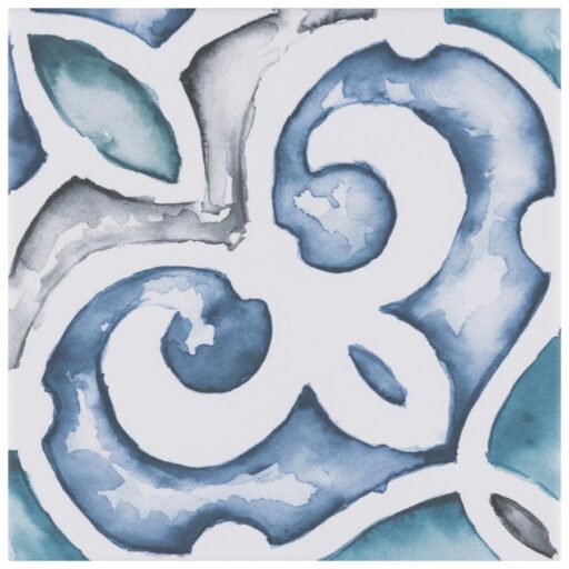 Saint Germain Gele Deco Simone 5-3/4"x5-3/4" Porc F/W Tile