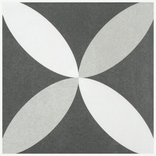 Twenties Petal 7-3/4"x7-3/4" Ceramic F/W Tile