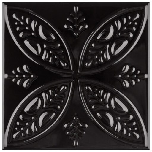 Trend Black 8" x 8" Ceramic Wall Tile