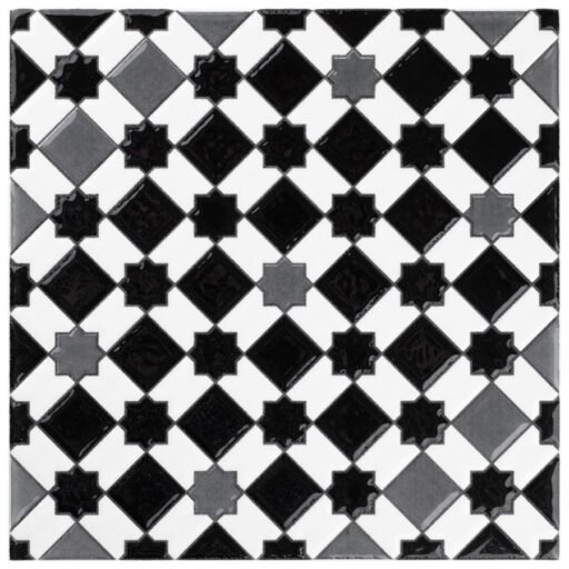 Sevillano Giralda Dark Grey 7-7/8"x7-7/8" Ceramic Wall Tile