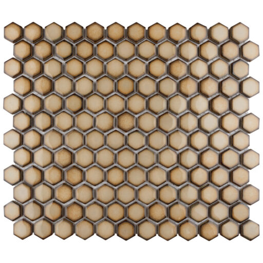 Hudson 1" Hex Caffe 11-7/8 in. x 13-1/4 in. Porcelain Mosaic Tile