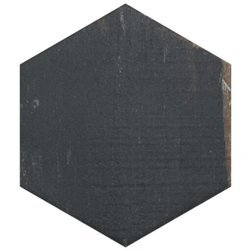 Retro Mini Hex Nero 7 in. x 8 in. Porcelain Floor and Wall Tile
