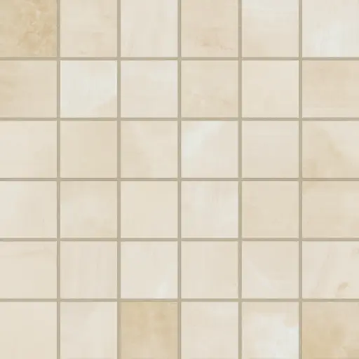 Gemma 2" x 2" Honed Porcelain Mosaic in Beige Onyx