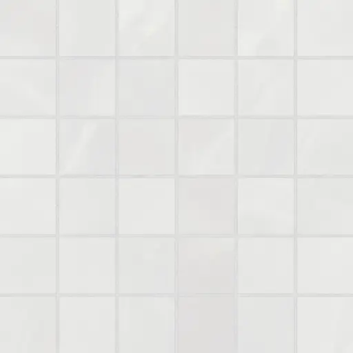 Gemma 2" x 2" Honed Porcelain Mosaic in White Onyx