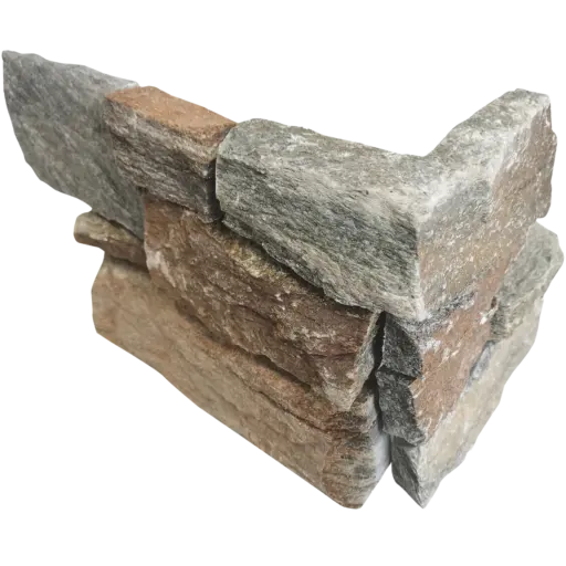 Jumbo Ledger 8" x 20" Slate Wired Mesh Corner in Amber Gold