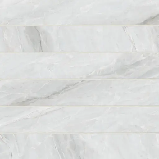 Magnifica 4" x 24" - 8mm Honed Porcelain in Pietra Bianca