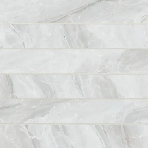 Magnifica 4" x 24" - 8mm Polished Porcelain in Pietra Bianca