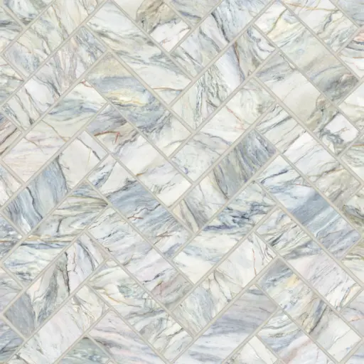 Magnifica Era Luxury 1" x 4" Satin Porcelain Herringbone Mosaic in Fusion