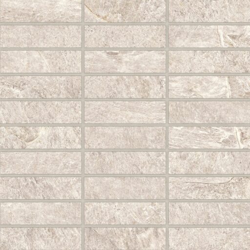 Farmhouse Living 1" x 4" Matte Porcelain Straight Set Mosaic in Alabaster
