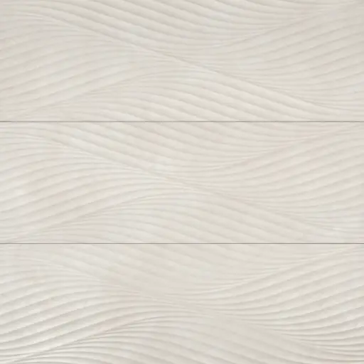 Donna 13" x 40" Matte Wave Deco Ceramic Tile in Beige